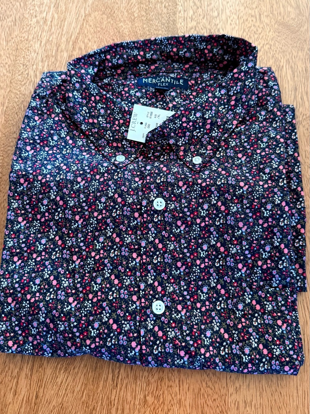J crew’s Dark Floral shirt, Men’s XXL